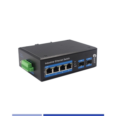 Αγορά Βιομηχανικός μετατροπέας 10/100/1000M 2 SFP με 4 θύρες RJ45 Single-mode SMF Duplex 1310nm 20KM σε απευθείας σύνδεση κατασκευή