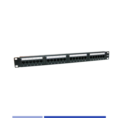 Αγορά Μη προστατευμένο Cat6 24 Port Patch Panel 1U Rack τοποθετημένο με χειριστή καλωδίων σε απευθείας σύνδεση κατασκευή