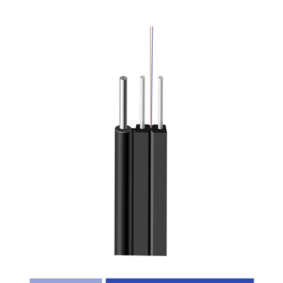 LSZH Jacket Outdoor Flat Drop Fiber Cable 9/125 SMF G657A1 6 ίνες