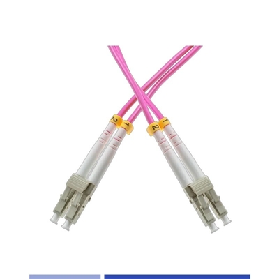 OM4 Multimode Fiber Patch Leads LC UPC Duplex LSZH 3m 2,0mm