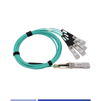 100G ενεργό οπτικό καλώδιο (AOC) QSFP28 έως 4x25G SFP28 Breakout καλώδιο OM3 3m