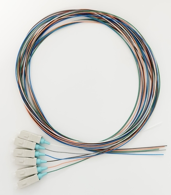 LSZH 1m 6 ίνες OM3 ίνες Pigtail SC UPC 50/125 Aqua Boot Ελαφρύ